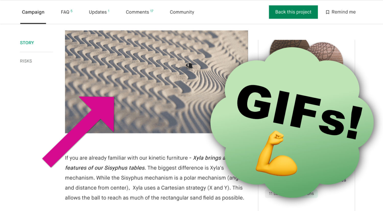 How to Create Animated GIFs for Your Kickstarter Page - Page Check